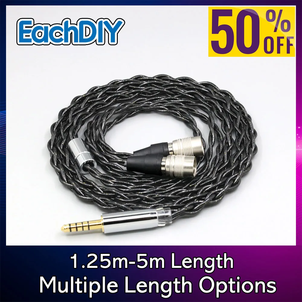 Graphene Gold Pure 99% Silver Palladium Floating Earphone Cable For Mr Speakers Alpha Dog Ether C Flow Mad Dog AEON 8335