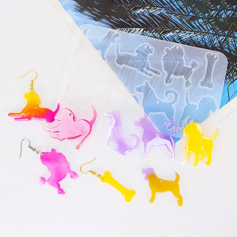 Animal Series Earrings Silicone Mold Cute Cat Penguin Squirrel Shaped Resin Mold DIY Jewelry Pendant Design Moulds Jewelry Decor image 6