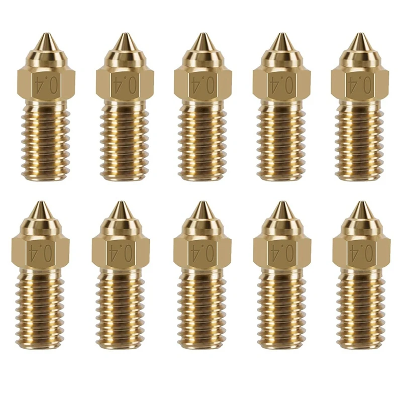 10PCS Nozzles Kit for Elegoo Neptune 4 Series, 3D Printer Parts Brass 0.4mm Nozzles Kit for Elegoo Neptune 4, 4 Pro