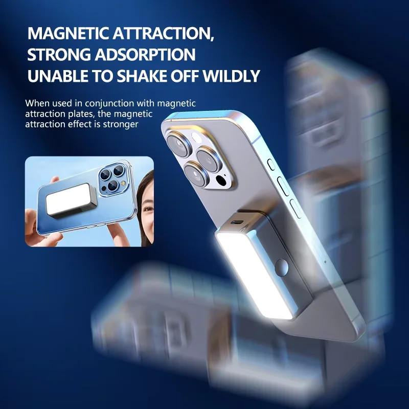 المغناطيسي المحمولة البسيطة Selfie ملء الضوء قابل للتعديل الإضاءة القابلة لإعادة الشحن المحمولة Led الفيديو الضوئي لكاميرا Tiktok المحمول باد