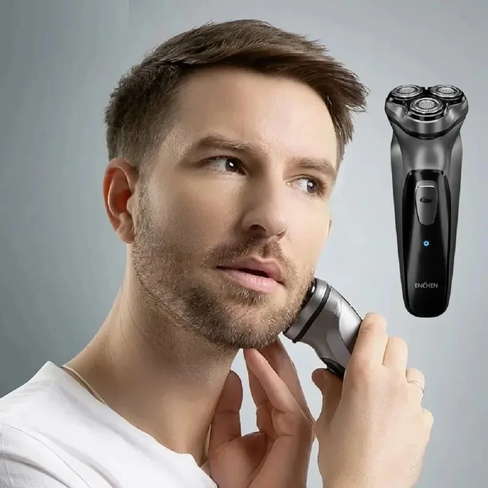 New ENCHEN BlackStone Electric Shaver Razor Men Type-C Rechargeable Shaving Beard Machine Intelligent Control Travel Lock 100% image 2