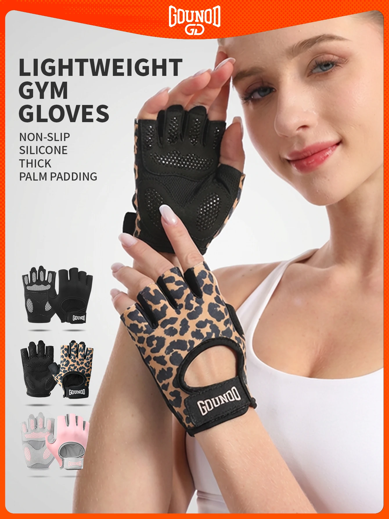 Half-finger Sports Gloves Silicone Non-slip Thickened Palm Pads Dumbbells Horizontal Bars Fitness Equipment Exercise Gloves