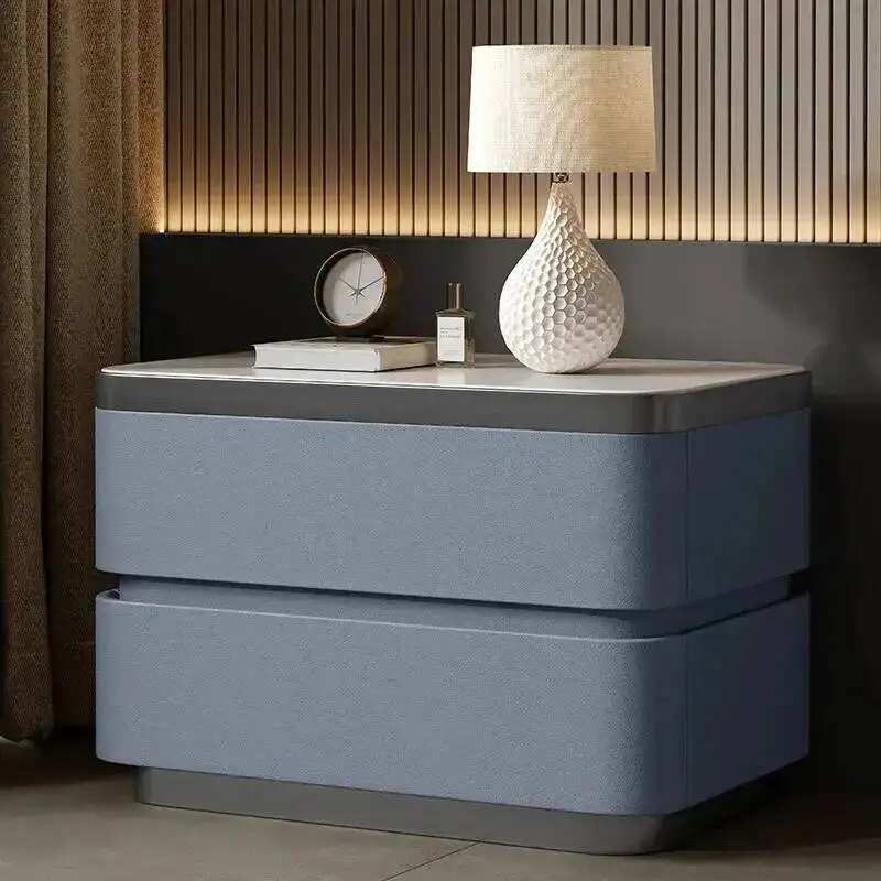 Modern Nightstands End Industrial Comfortable White Multifunctional Connected Bedside Table Full Marriage House Furniture T50CG