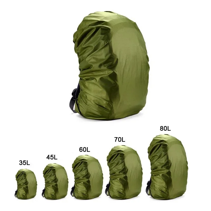 Mochila impermeable para acampar al aire libre, senderismo, montañismo, cubierta de tapa de lluvia, 35L/45L/60L/70L/80L