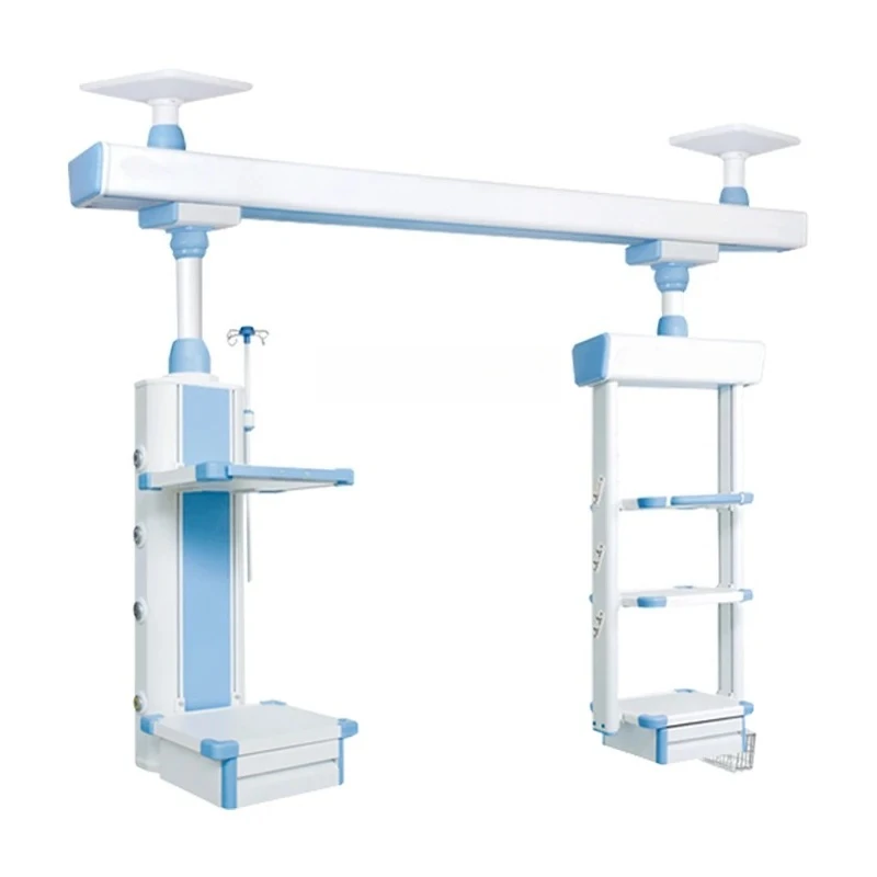 Guindaste de torre médico hospitalar, teto com múltiplas camas, separação compartilhada, suspensão seca e molhada, ponte pendente