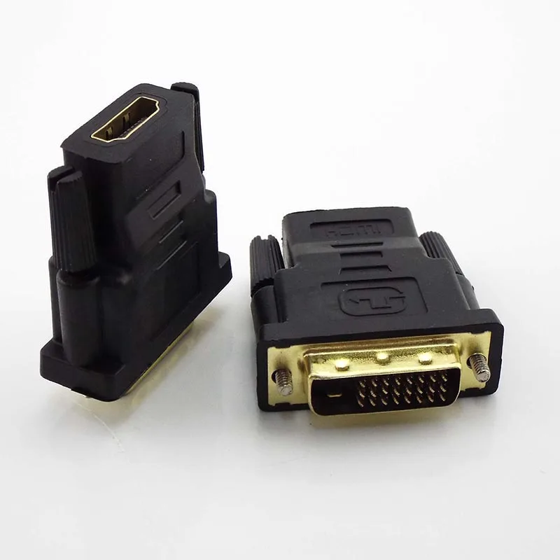 24 + 1 DVI kompatybilny wtyk męski do HDMI żeński konwerter do Adapter DVI obsługuje 1080P dla projektor HDTV pozłacanego adaptera D5