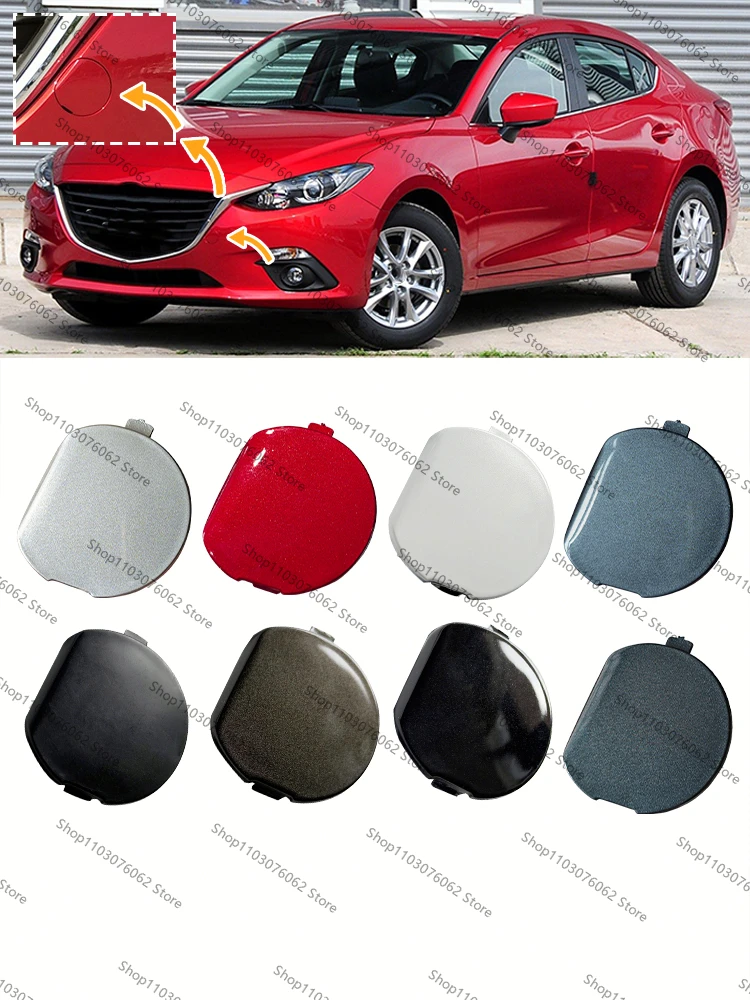 For Mazda 3 Axela Sedan 2014 2015 2016 Front Bumper Towing Hook Cover  Front Tow Hauling Eye Trailer Cap Housing