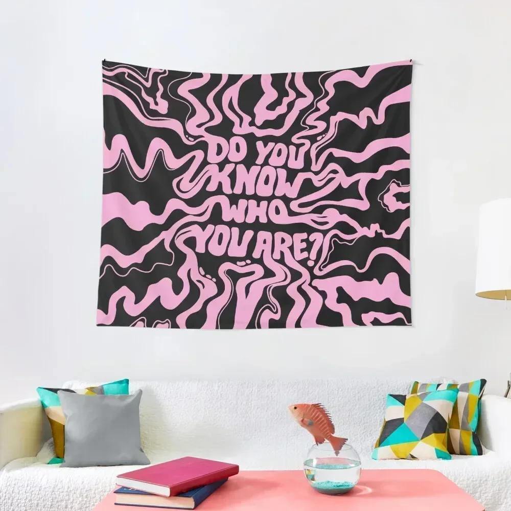 Do You Know Who You Are - Pink & Black Tapestry Decoration Home Things To The Room For Bedroom Wall Tapestries Tapestry