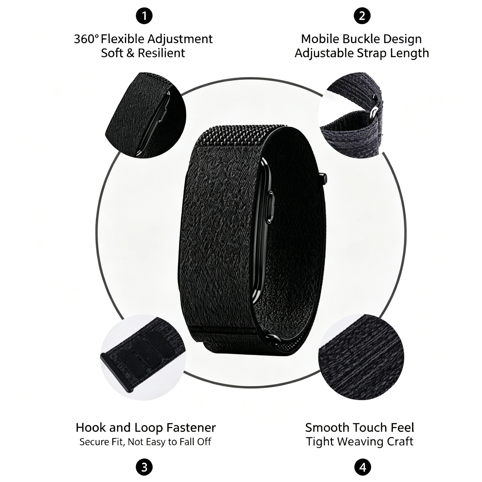 Official 1:1 Nylon Loop Strap For Garmin CIRQA Smart Band Sport Breathable Bracelet Wristband For Garmin CIRQA Watchband Correa
