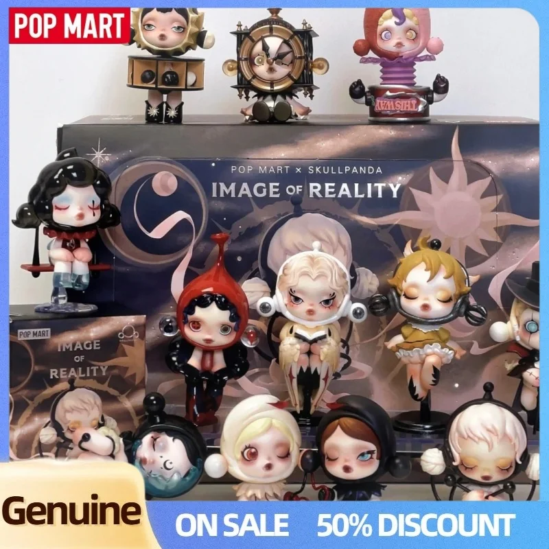 بوب مارت Skullpanda صورة سلسلة الواقع صندوق أعمى دمية لعبة غرفة جمع الديكور اليدوية صندوق غامض هدايا عيد الميلاد #1
