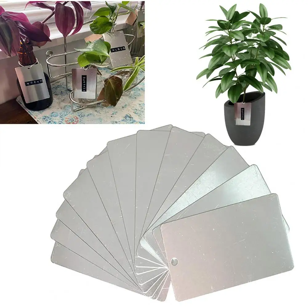 

50Pcs 8cm Aluminum Tree Tags Metal Plant Labels Anti-oxidation Waterproof Widely Used Outdoor Plant Markers Garden Accessories