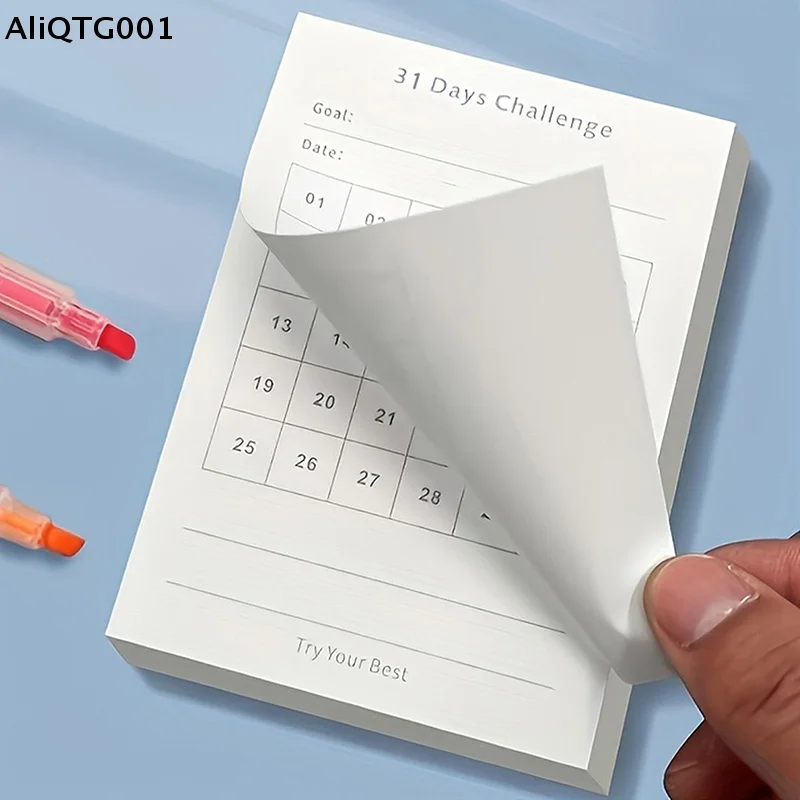 

30 Days Daily Challenge Planner Notepad with Self-Discipline Checklist Self-Adhesive Mini Pocket Memo Writing Pads