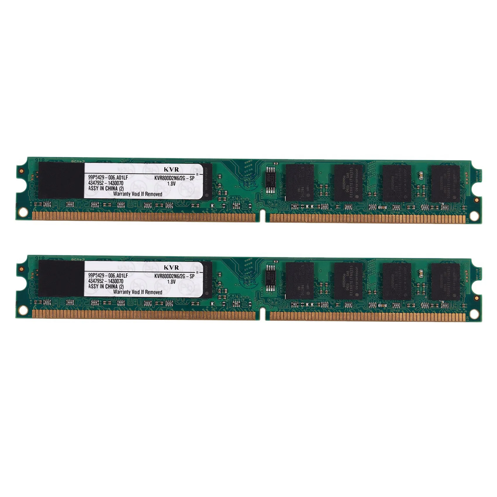 

T64C! 2X 2 ГБ DDR2 PC2-6400 800 МГц 240-контактная 1,8 В память DIMM для настольных ПК, для Intel, для AMD (2 ГБ/800, S)