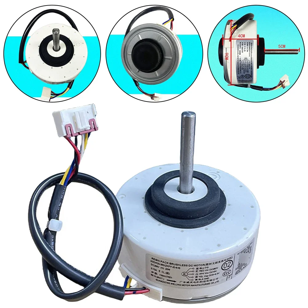 1pc 1300r/min For Midea Inverter Air Conditioner Motor 20W WZDK20-38G (ZKFP-20-8-6) Brushless Robust Specifications Tools