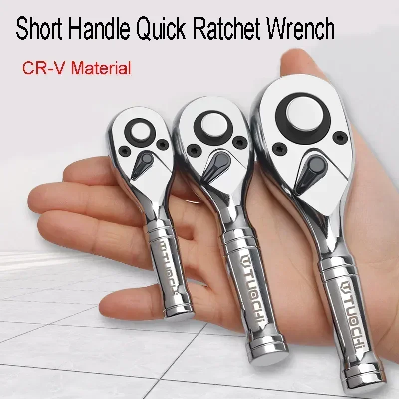 72 Teeth Ratchet Spanner 1/2 1/4 3/8 Automotive Mechanic Tool Box Set Garage Car Repair Socket Wrench Set Two-way Wrench Spanner