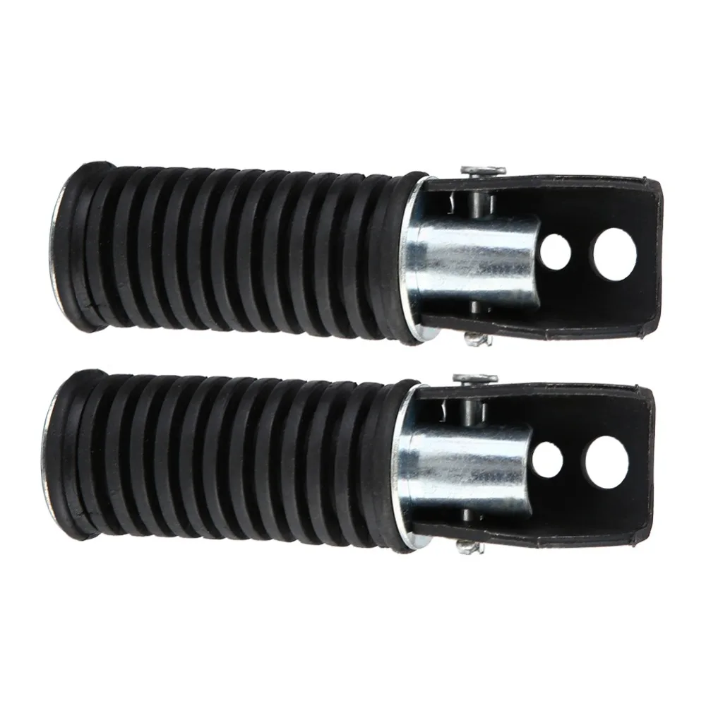 2pcs Replacement Part Rear Foot Pegs Durable Metal Construction Foldable Design Passenger Footrest Pedals Black