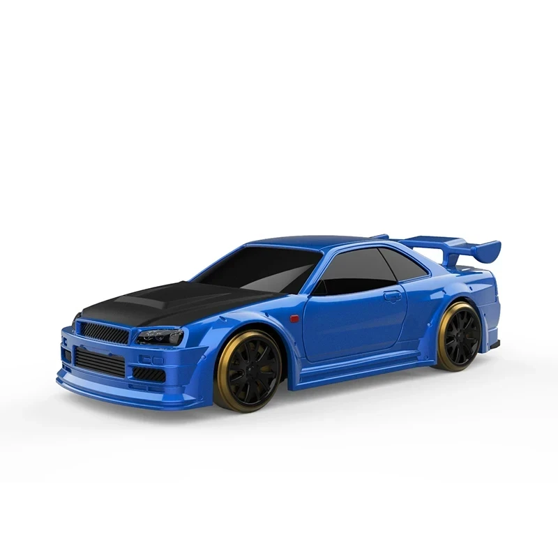 Turbo Racing 1:76 C64 Drift RC Car With Gyro Radio Full Proportional Remote Control Toys RTR Kit  For Kids and Adults