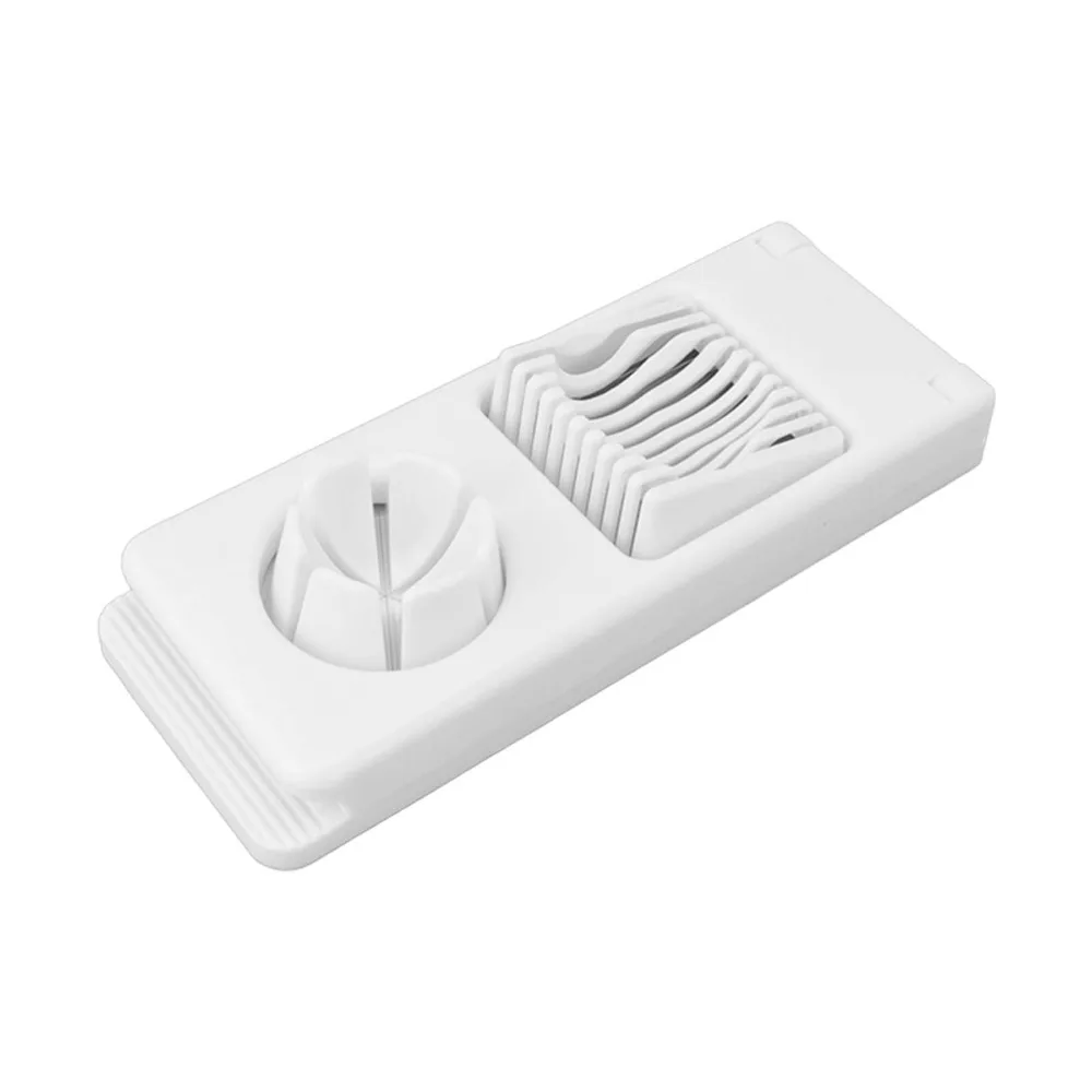 Plastic Stainless Steel Egg Slicer Cutter White 2 in 1 Design Egg Divider Dicer Easy Clean Manual Operation Egg Cutter