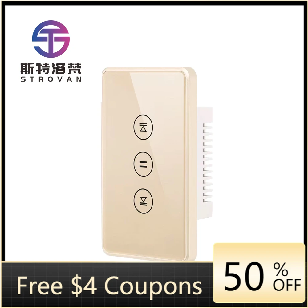 

STLF Tuya Smart Home Switch Pc Frame Rolling Shutter Door Controller Wireless Remote Control Scene Wifi Rolling Door Switch