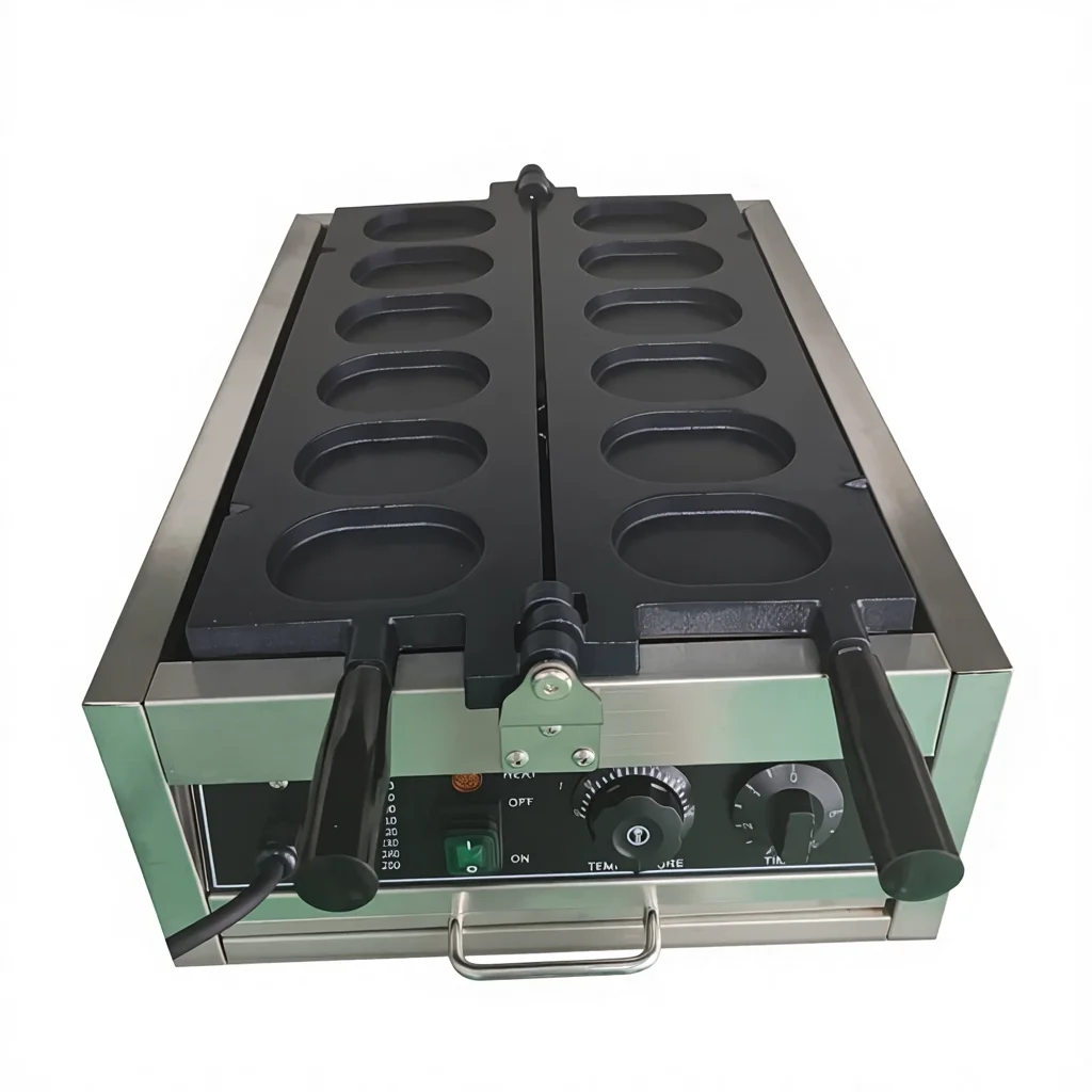 ماكينة صنع الوافل التجارية على شكل بيضاوي الشكل ماكينة صنع الوافل المنفوشة 6 في 1 ماكينة صنع الخبز الكورية على سبيل المثال #6