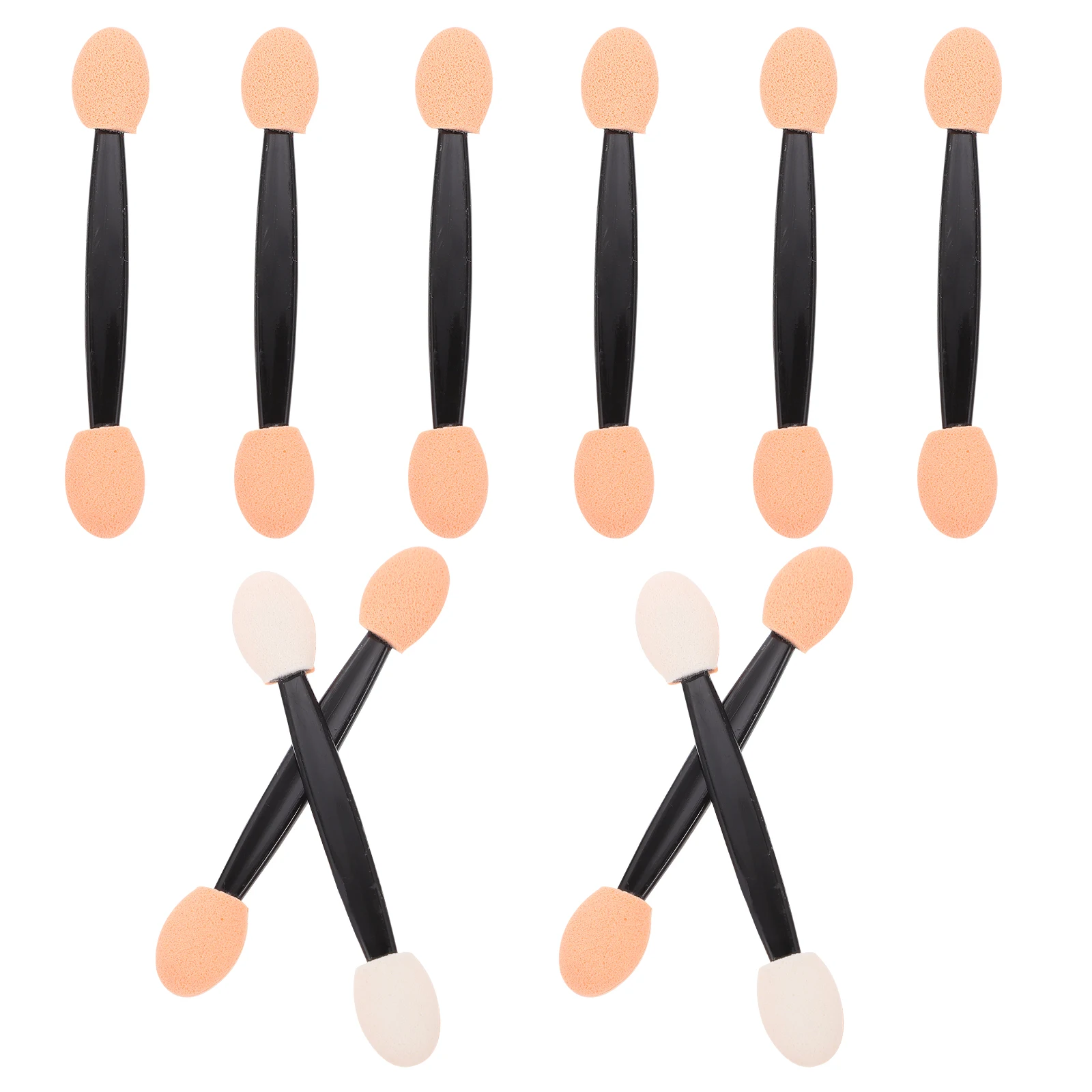 Brosse à fard à paupières jetable, applicateurs d'éponge Double face, outils sanitaires légers pour voyage, maison, Salon, 100 pièces