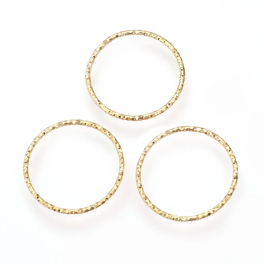 100pcs Brass Linking Rings Soldered Real 18K Gold Plated for Earring Necklace Diy Jewelry Accessories 12mm 18mm 30mm 40mm  Decor