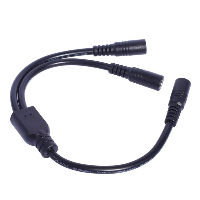 K3NB DC5521 Y Splitter Cable DC5.5x2.1mm Extension Power Cord for Cameras and LED Y Splitter Adapter Wire 11.81in Long