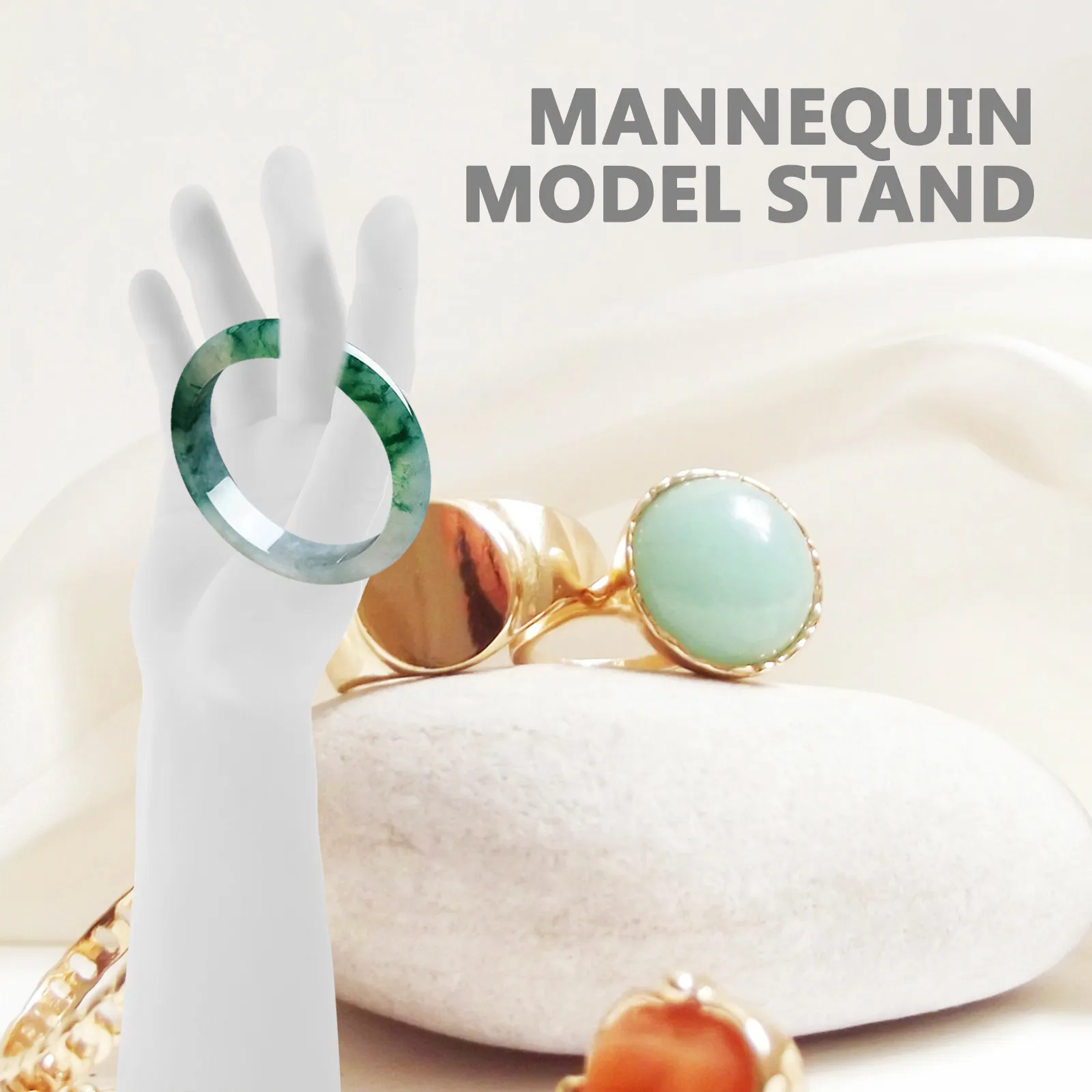 Premium Plastic Right Hand Mannequin Display Stand Lifelike Texture Seamless Design for Rings Jewelry Bracelets Watches