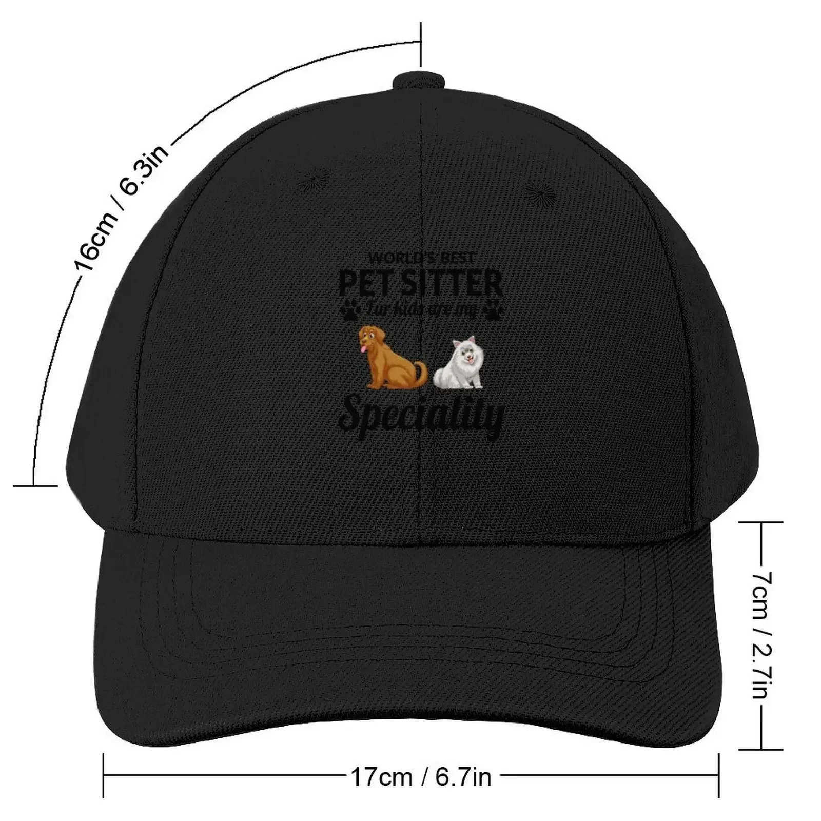 Pet Sitter Sitting Dog Walker Fur Animal Funny Baseball Cap Icon Golf Cap Military Tactical Cap Men's Luxury Women's