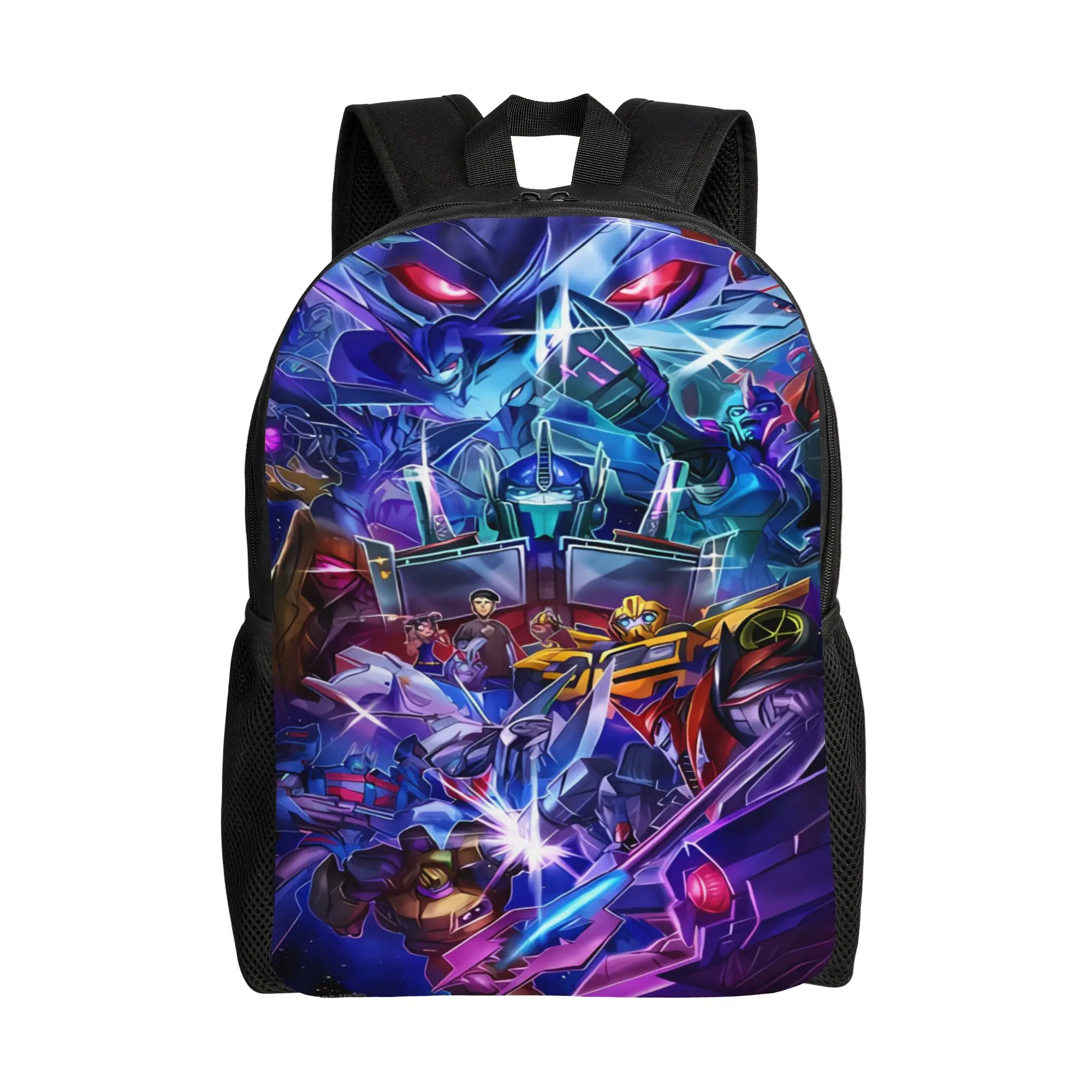Transformered Cartoon Backpack 3D Printed Trekking Backpacks Women Stylish School Bags Custom Print Rucksack