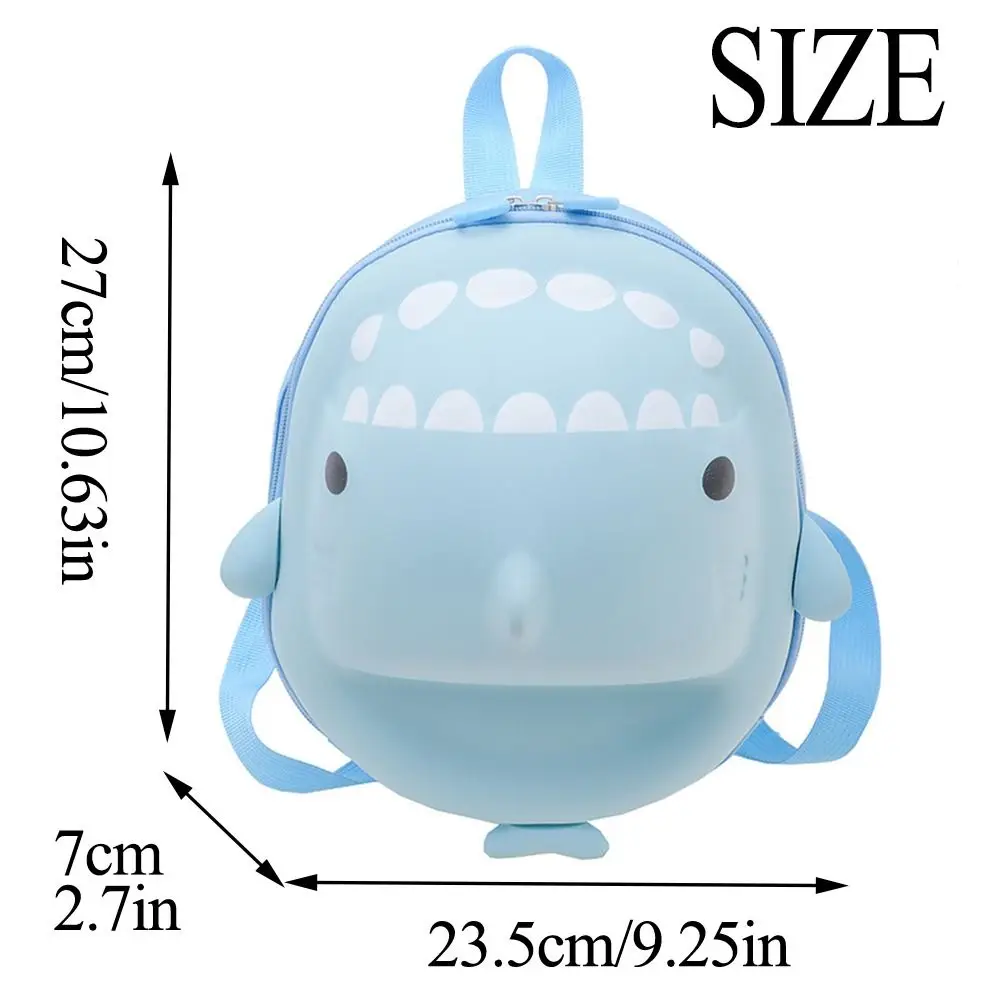 Regali Cute Toddler zaino 3D a forma di squalo Mini Cartoon zainetto creativo PVC Eggshell Bag adolescenti