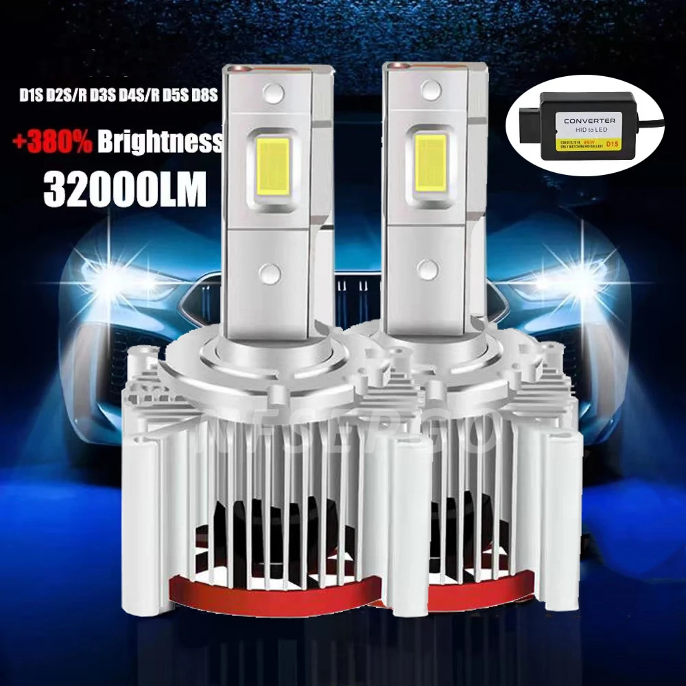 

2PCS D1S D4S D2S LED Canbus Headlight D3S D1R D2R D3R D4R D5S D8S Bulb 70W 32000LM Kit Car Light to Replace HID Conversion Lamp