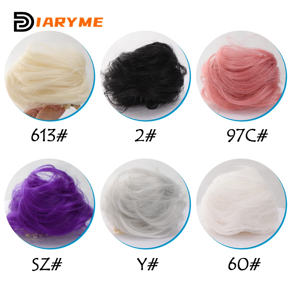 Synthetic Cosplay Hair Buns Claw Clip-on Chignon Hair Extension Messy Buns Updo Claw Clip In Hairpiece For Women And Kids