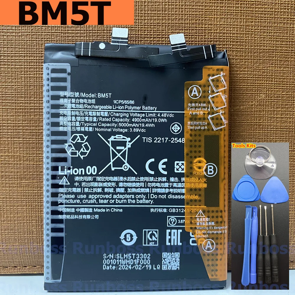 New Original BM5T Battery For Xiaomi 13T,Poco X6 Pro 5G, 2311DRK48G, 2311DRK48I 2306EPN60G, 2306EPN60R, XIG04 Mobile Phone