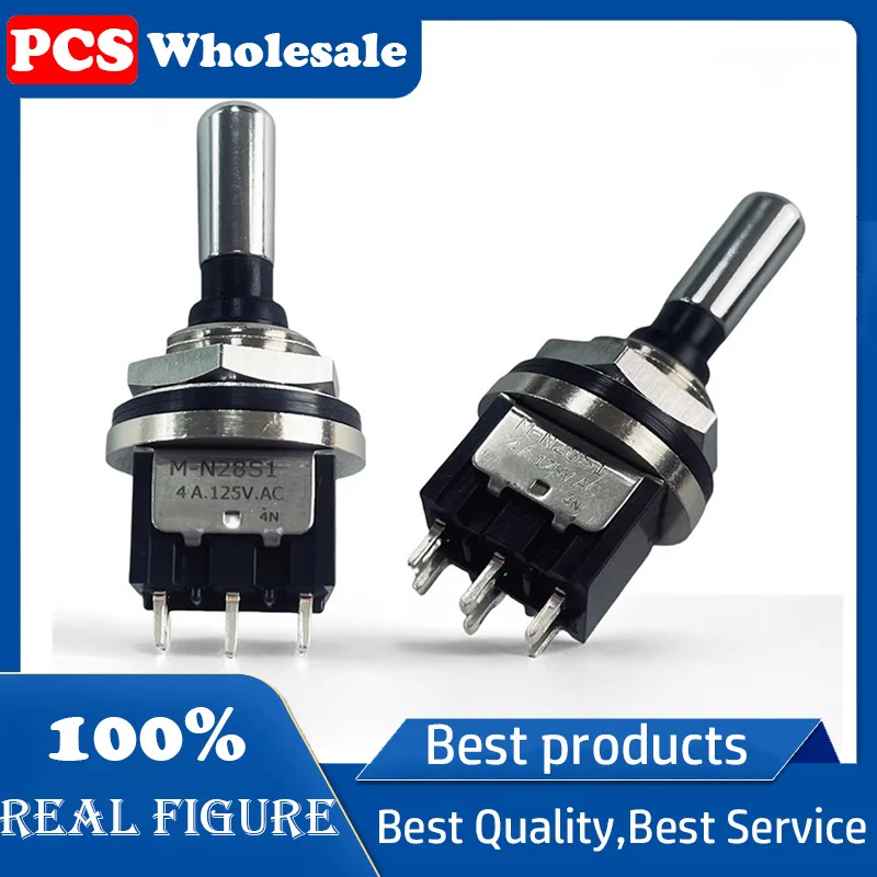 

M-N28S1 6-контактный 3-позиционный двусторонний водонепроницаемый тумблер с самовозвратом (ON)-OFF-(ON), водонепроницаемый рейтинг 12 мм, IP68 4A125V