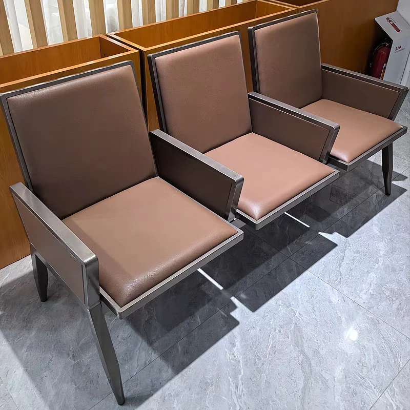 Office sofa three people four people public leisure waiting area clinic chair airport high-speed rail waiting hall row chair