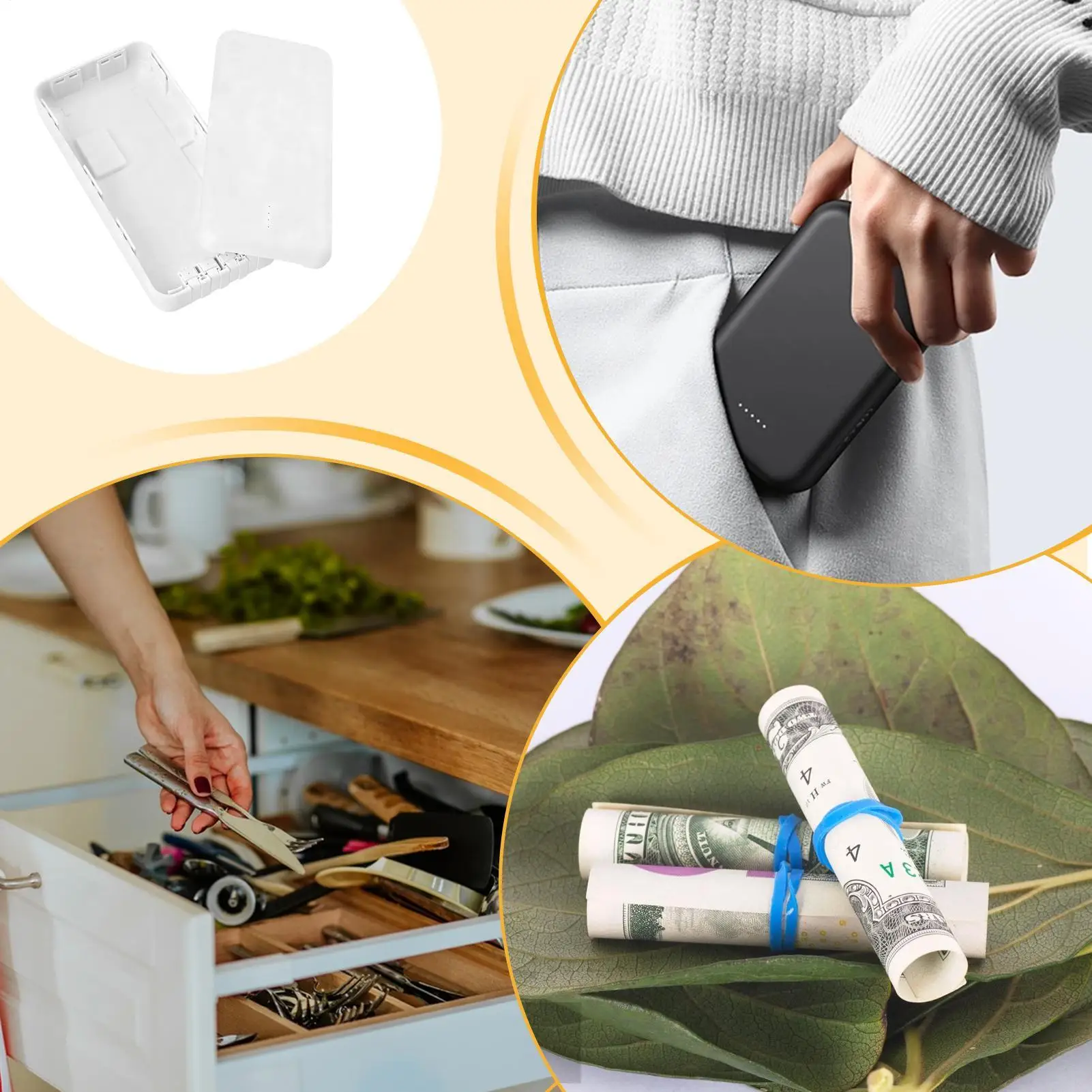 صندوق نقود محمول مضاد للسرقة، تصميم بنك الطاقة، عناصر مخبأة سرية للمنزل، مجوهرات آمنة للسفر، الأشياء الثمينة النقدية #5