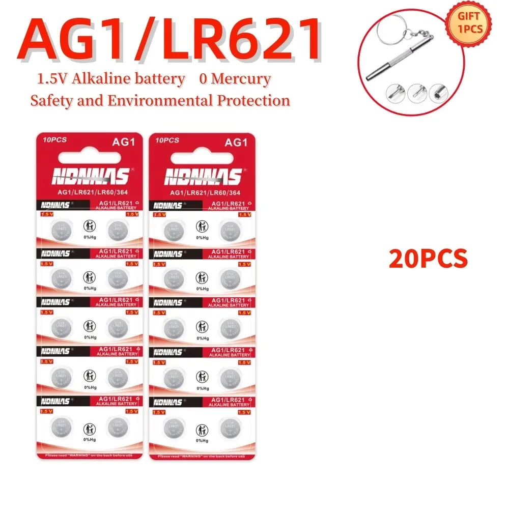 2-50PCS AG1 LR621 364 V364 1.55V Alkaline Button Cell Battery SR621/164/531,for Watch/Car Key/Remote/Toy,Long-Lasting&Leak-Proof