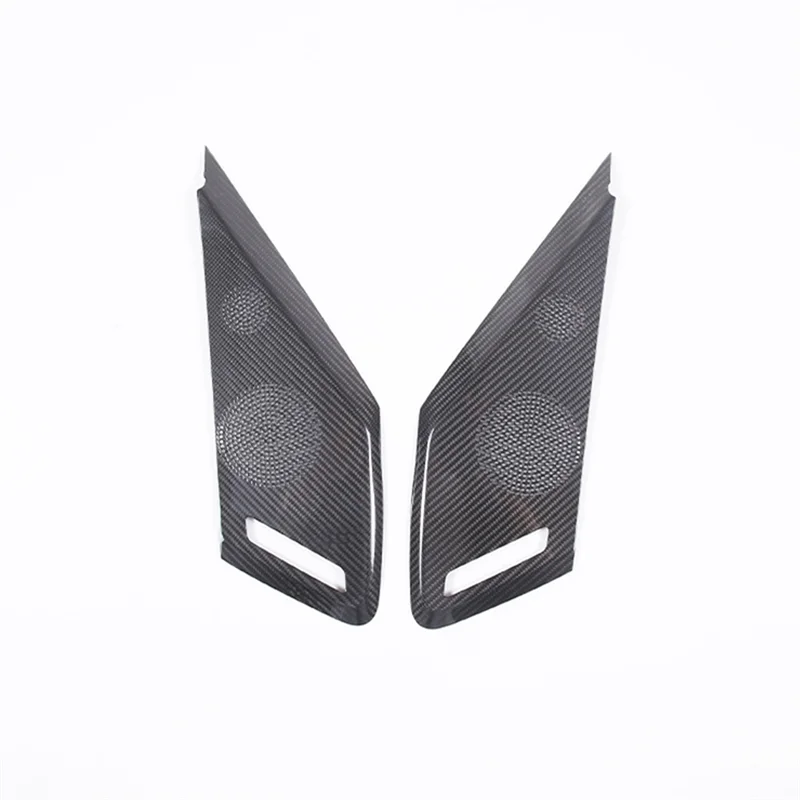 Car Horn Cover Accessories for C8 2020-2023 Dry Carbon Fiber Interior Side Door Horn Frame Cover Trim