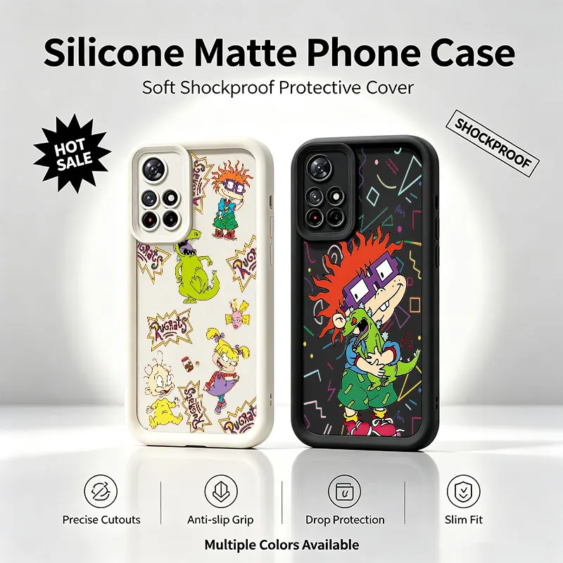 Cartoon R-Rugrats Shockproof Phone Case For Xiaomi Redmi Note 8 9S 10S 11 Pro Plus 12S 13 Pro+ 14S 15 Pro Plus Cover
