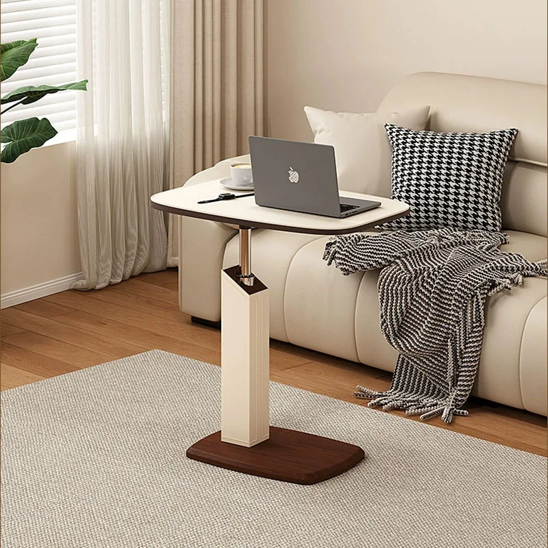 Living Room Mobile Side Table,Creative Lifting Tea Table,Solid Wood Rotating Coffee Table,Home Art Storage Desk,Nordic Furniture