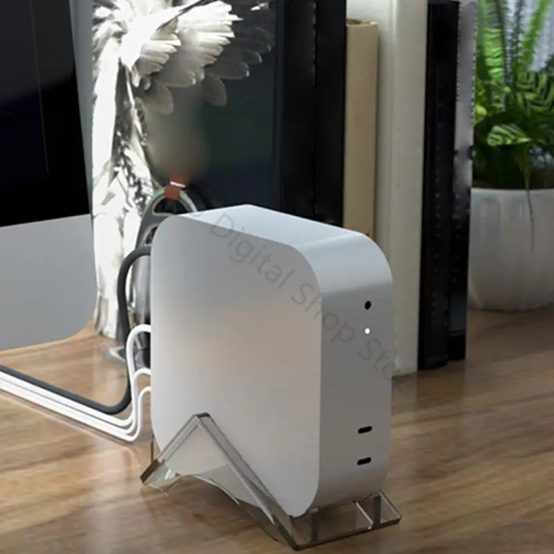 96BA Vertikaler Desktop-Ständer aus Acryl für ausgewählte Mini-Computermodelle, offener Rahmenhalter mit erhöhten Anschlägen für – Detail 10