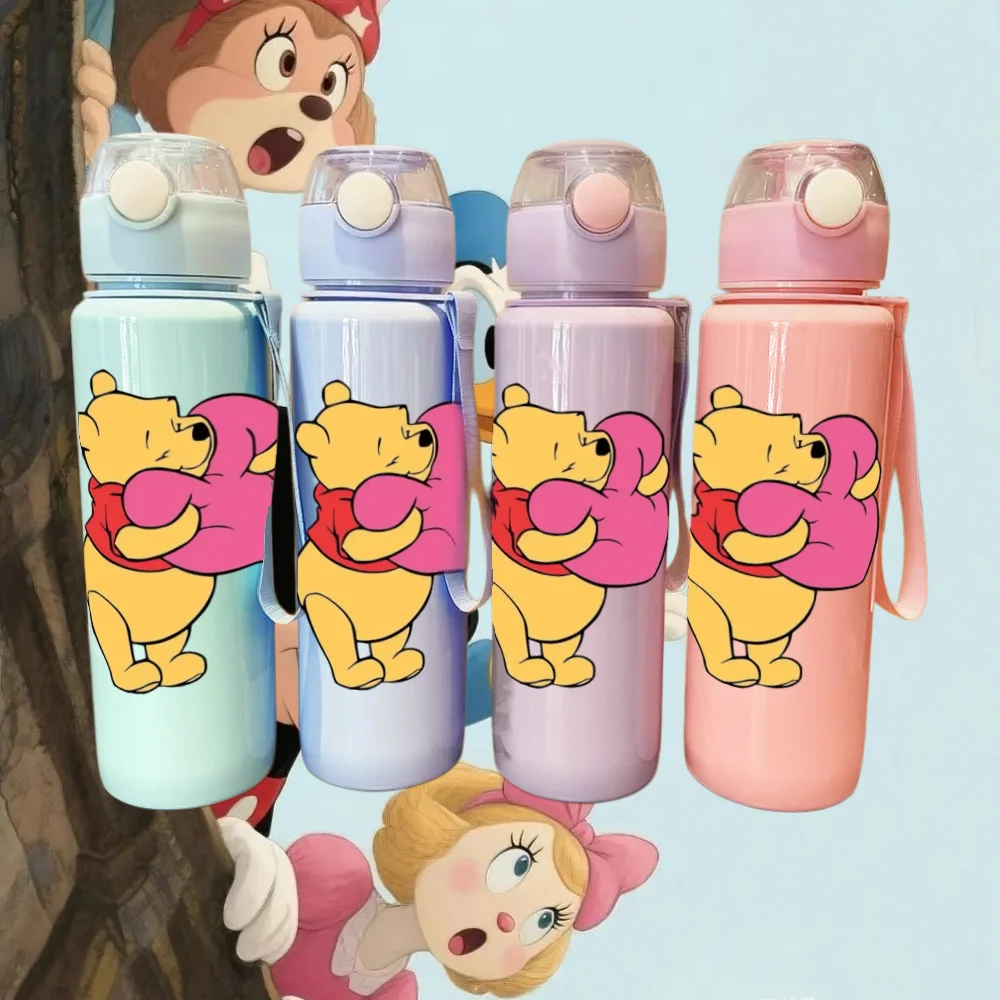 3D Printed Cute Bear Pattern Water Bottle, Durable Reusable, Trendy Lovely Design, Lightweight Travel Kettle,Festival Gifts，Cute