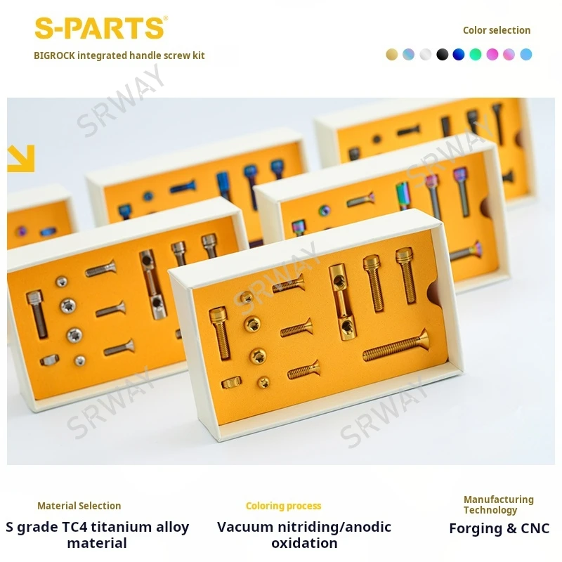 

S-PARTS Титановый сплав Встроенный набор винтов для руля Подходит для обновления шоссейного велосипеда Bigrock 2-го поколения
