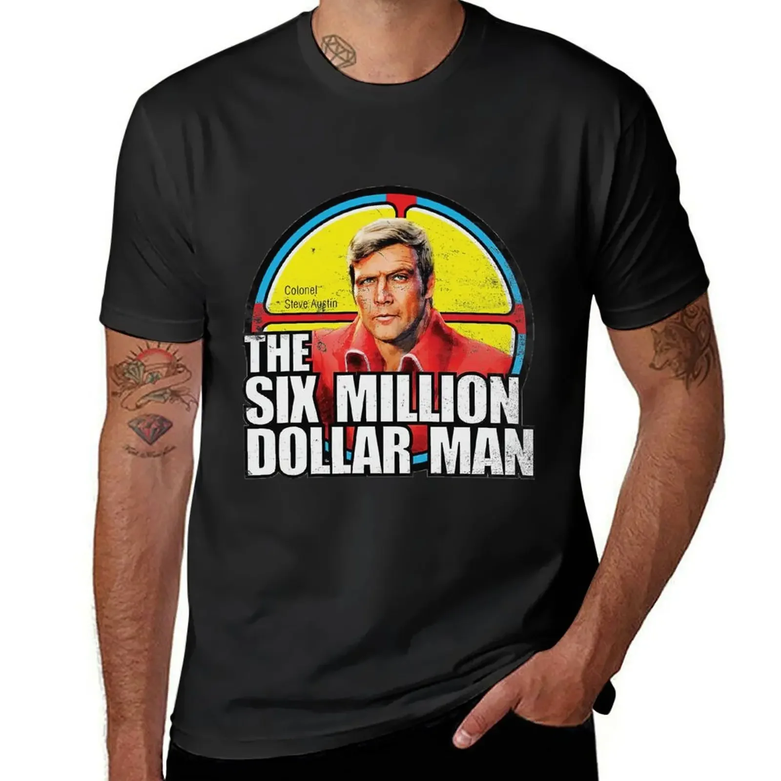 Six Million Dollar Man Vintage Retro Six Million Dollar Man by Bigfinz T-Shirt plus size clothes blanks black t shirts for men