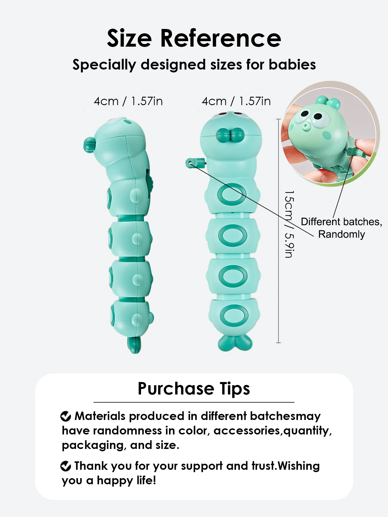 1 Pieza de Juguete de Oruga Encadenada, Divertido y Adorable, Juguete para Gatear para Niños, Regalo Infantil, Juguetes de Educación Temprana