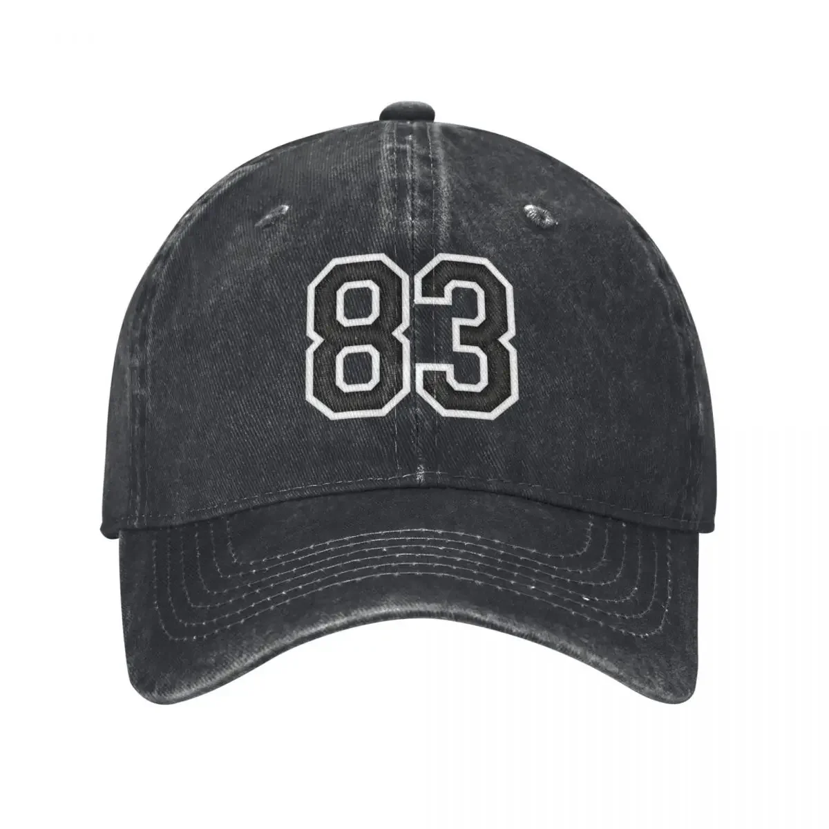 83 Black Jersey Sports Number eighty-three Football 83 Baseball Cap fun hats Rugby custom caps Baseball For Men Women's