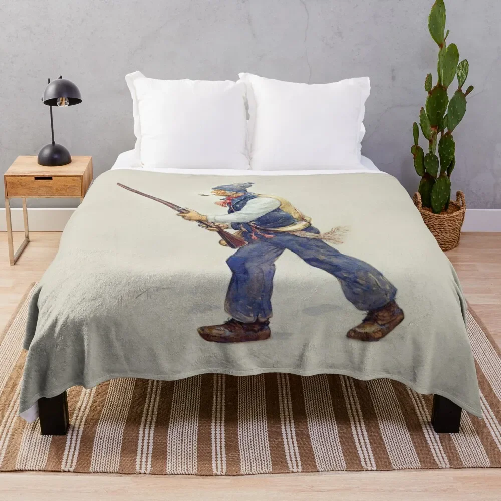 

Le Patriote Henri Julien Quebec French Patriote Drapeau QuÃ©bec Rebbelion Lower Canada 1837-1838 Historical Painti Throw Blanket