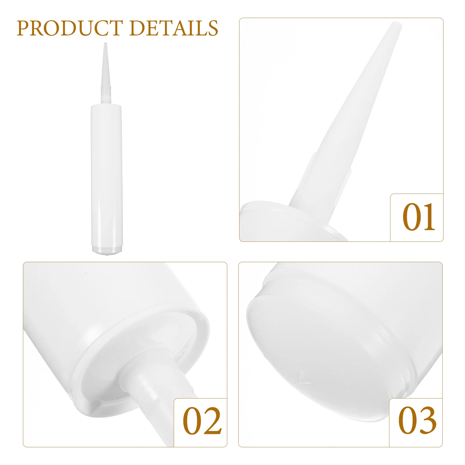 4pcs 빈 코킹 튜브 리필 가능 실란트 내구성 플라스틱 경량 멀티 씰링 바닥 타일 간격 수리 DIY 가정용