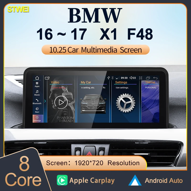 Android 13 10.25 inches Wireless AUTO CarPlay For BMW X1 F48 X2 GPS Navigation Screen Upgrade ID8 Car Multimedia Center System